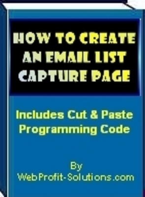 Product picture How to Create a Mail List Capture Page